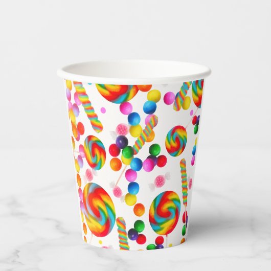Gobelets En Papier Rainbow Candy Candyland Sweet 16 Anniversaire (Recto)