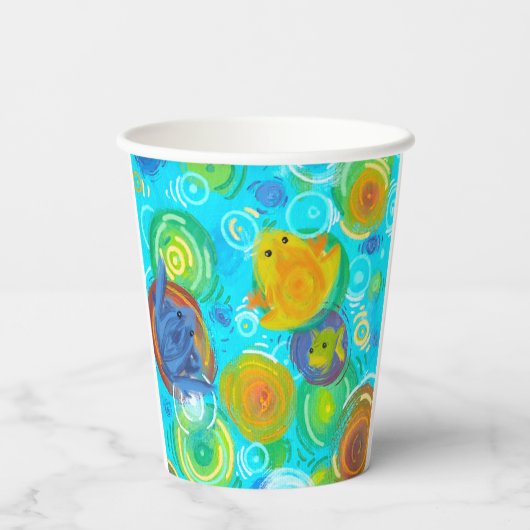 Gobelets En Papier Rainbow colorful frogs cup (Verso)