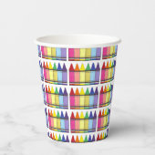 Gobelets En Papier Rainbow Crayons Artist Art Class Anniversaire (Verso)