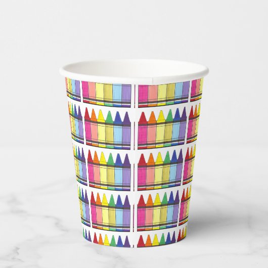 Gobelets En Papier Rainbow Crayons Artist Art Class Anniversaire (Droite)