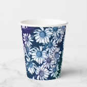 Gobelets En Papier Rainbow Daisy fleur motif printemps (Verso)