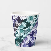 Gobelets En Papier Rainbow Daisy fleur motif printemps (Recto)