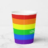 Gobelets En Papier Rainbow Love est Amour Gay pride LGBTQ Party (Droite)