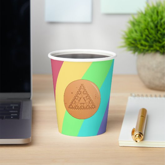 Gobelets En Papier Rainbow Paper Cup Jeu Dalgona Triangle multiple (Insitu)
