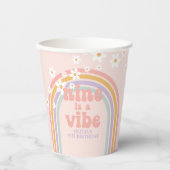 Gobelets En Papier Rainbow Pastel Nine est un Vibe 9e anniversaire (Recto)