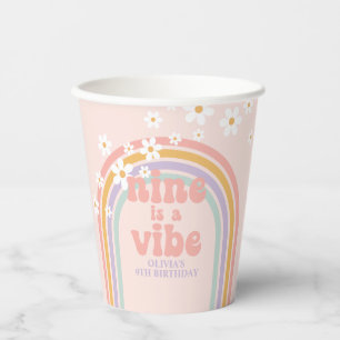 Gobelets En Papier Rainbow Pastel Nine is a Vibe 9e anniversaire