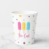 Gobelets En Papier Rainbow Pop Deux Cool 2e anniversaire (Recto)