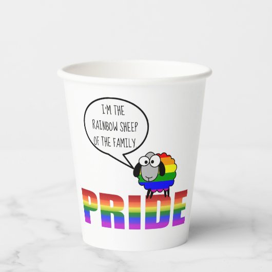 Gobelets En Papier Rainbow Pride Sheep 8oz Paper Cup (Recto)