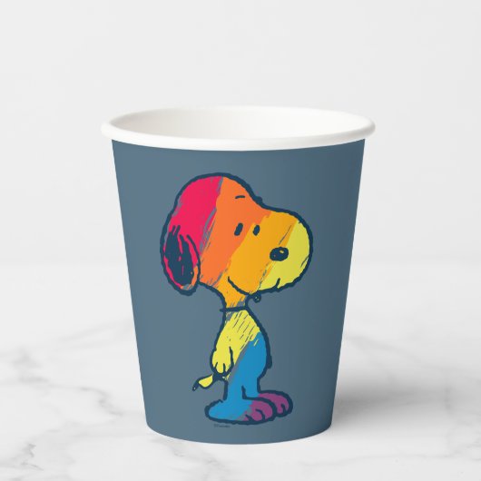 Gobelets En Papier Rainbow Snoopy (Recto)