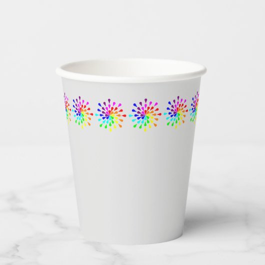 Gobelets En Papier Rainbow teardrops (Recto)
