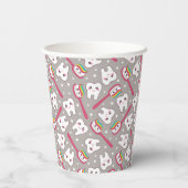 Gobelets En Papier Rainbow Teeth Motif (Verso)