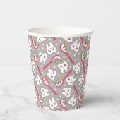 Gobelets En Papier Rainbow Teeth Motif (Recto)