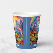 Gobelets En Papier Rainbow Wild One dinosaures Blue (Droite)