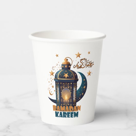 Gobelets En Papier Ramadan Kareem Moubarak ramadan 2024 (Recto)