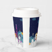 Gobelets En Papier Ramadan Kareem Typographie Texte du Croissant isla (Droite)