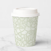 Gobelets En Papier Random Leaf Mosaic Pale Green (Gauche)