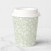 Gobelets En Papier Random Leaf Mosaic Pale Green (Droite)