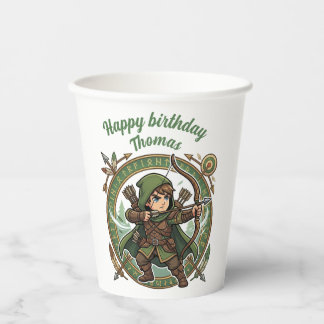 Gobelets En Papier Ranger Archer Hunter Anime Chibi Gamer Birthday