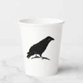Gobelets En Papier Raven Black Bird Halloween Peinture Éffrayante Art (Recto)