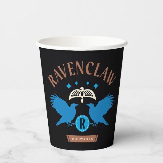Gobelets En Papier RAVENCLAW™ Maison double aigle Diadem Graphique (Verso)