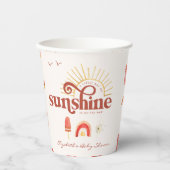 Gobelets En Papier Ray of Sunshine | Baby shower Boho (Recto)