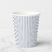 Gobelets En Papier Rayé bleu de style rustique de campagne (Droite)
