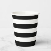 Gobelets en papier rayés noir et blanc (Gauche)