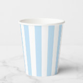 Gobelets En Papier Rayure Bleu Clair et Blanc (Verso)