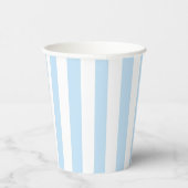 Gobelets En Papier Rayure Bleu Clair et Blanc (Droite)