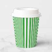 Gobelets En Papier Rayure verte (Droite)