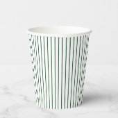 Gobelets En Papier Rayure verte de style rustique campagne (Droite)
