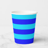 Gobelets En Papier Rayures bleu foncé clair (Verso)