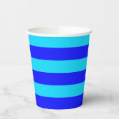 Gobelets En Papier Rayures bleu foncé clair (Gauche)