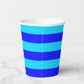 Gobelets En Papier Rayures bleu foncé clair (Droite)