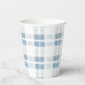 Gobelets En Papier Rayures Bleues Bébé Motif à Carreaux (Verso)