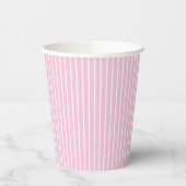 Gobelets En Papier Rayures Classiques Blanc - Rose Clair (Gauche)