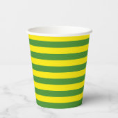 Gobelets En Papier Rayures jaune et verte (Verso)