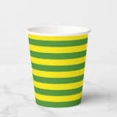 Gobelets En Papier Rayures jaune et verte (Gauche)