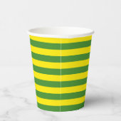 Gobelets En Papier Rayures jaune et verte (Droite)