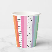 Gobelets En Papier Rayures Pop Whimsical (Verso)