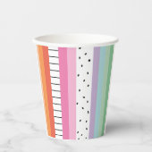 Gobelets En Papier Rayures Pop Whimsical (Recto)