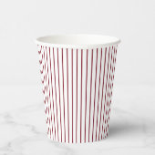 Gobelets En Papier Rayures rouges de style rustique campagnard (Droite)