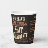 Gobelets En Papier Recette de chocolat chaud personnalisée cacao de N (Recto)