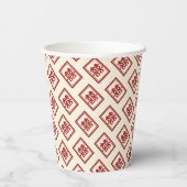 Gobelets En Papier Rectangle Double Happiness Mariage Classique Chino (Verso)