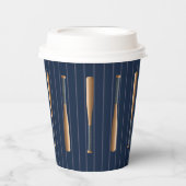 Gobelets En Papier Red and Blue Baseball Birthday (Recto)