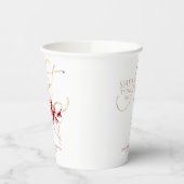 Gobelets En Papier Red Bow She's Tying the Knot Bridal Shower (Gauche)