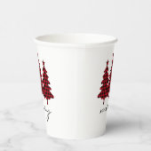 Gobelets En Papier Red Buffalo Check Pine Trees (Droite)