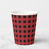 Gobelets En Papier Red Buffalo Plaid Holiday (Recto)