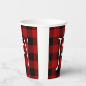 Gobelets En Papier Red Buffalo Plaid & Joy | Holiday (Droite)