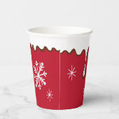 Gobelets En Papier Red Christmas Snowflakes Party Boire des tasses de (Droite)